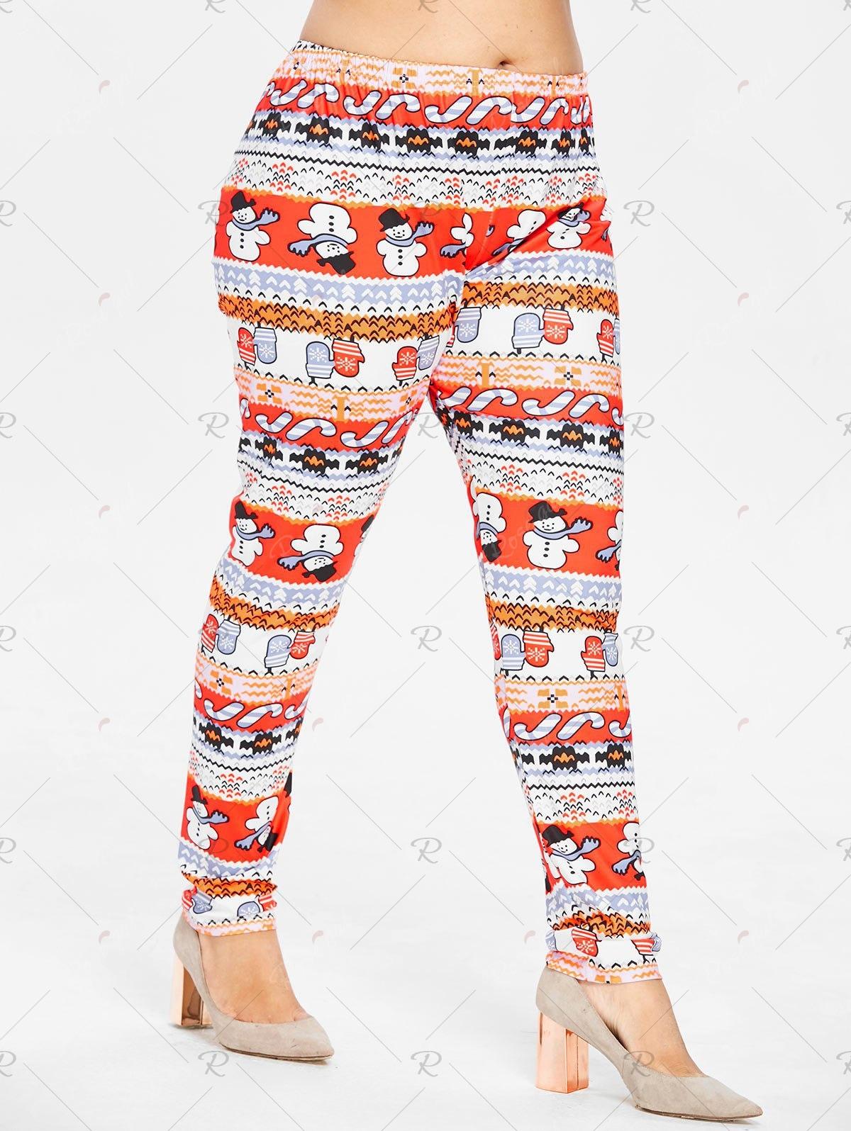 plus size snowman leggings