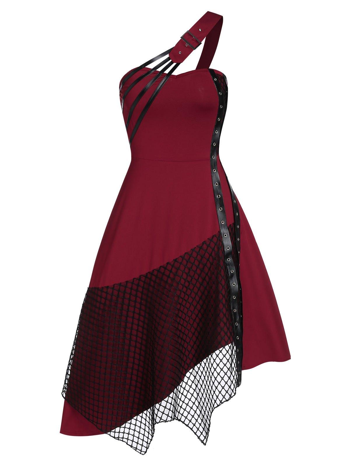red gothic dress