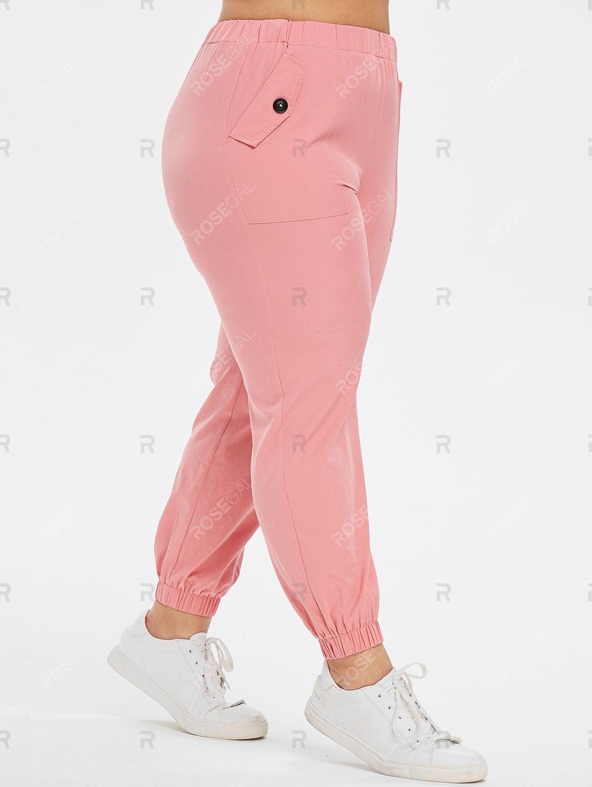plus size high waisted joggers