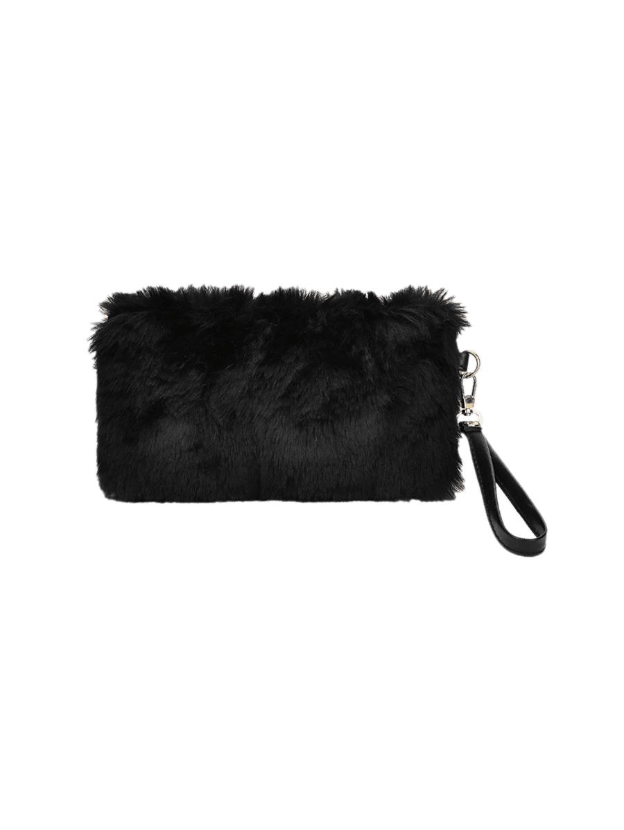 plain black clutch bag