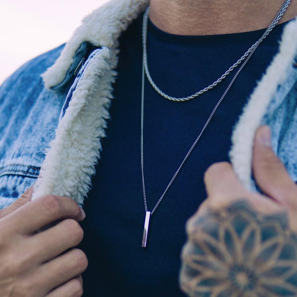 Rose Gold and Black Bar \u0026 Rope Necklace 