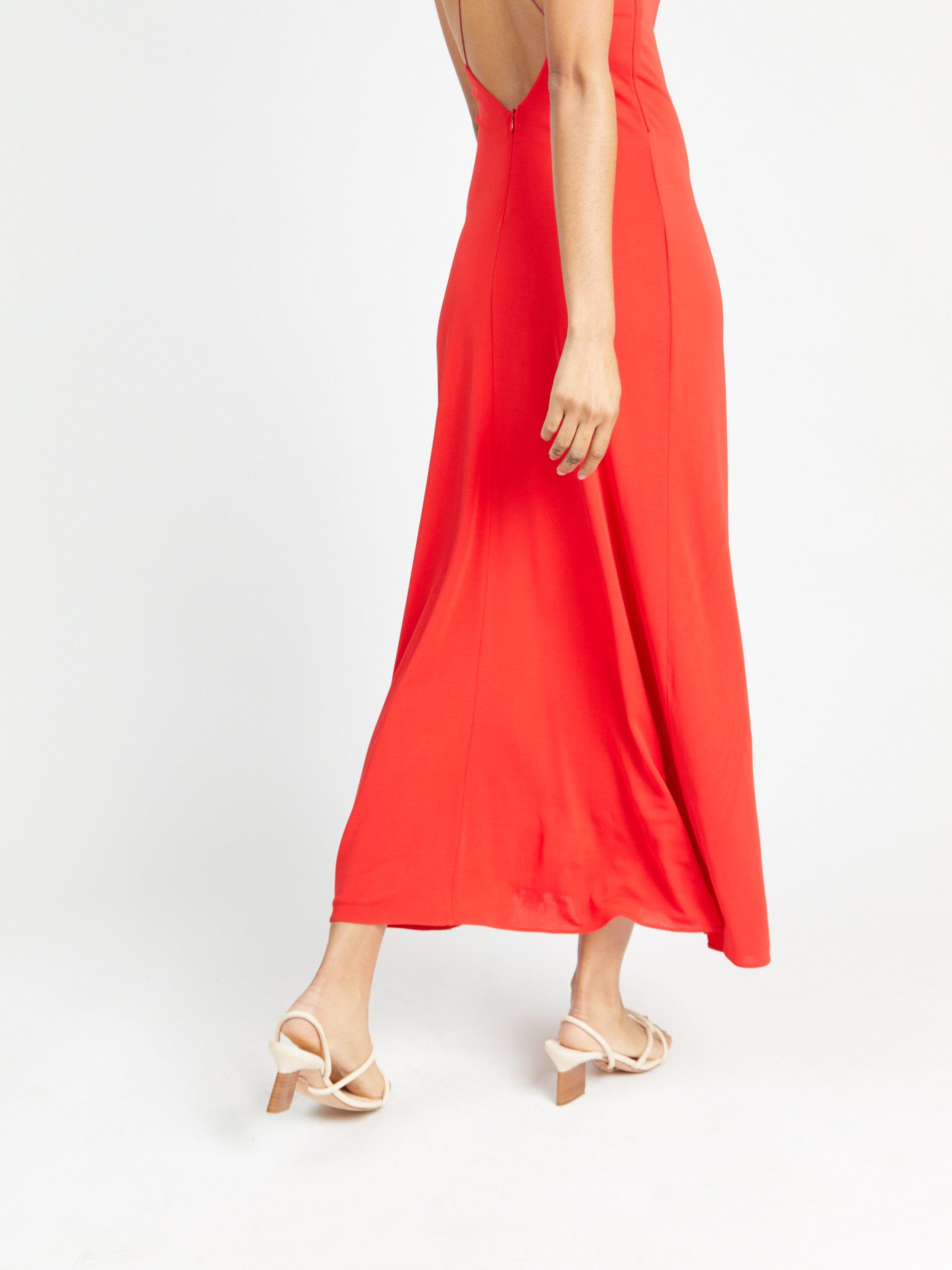 cross back slip dress