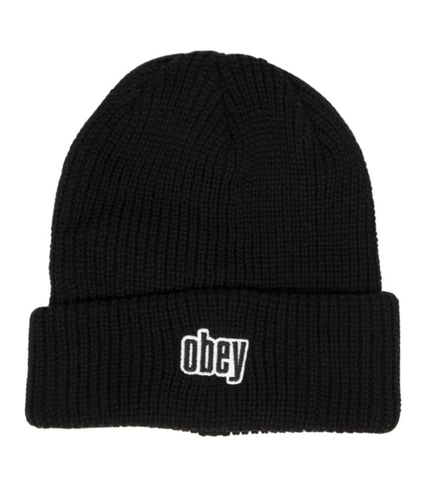 obey micro beanie black