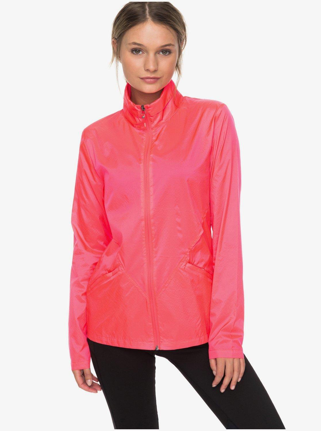 Roxy Synthetic Track Jacket in Pink Lyst