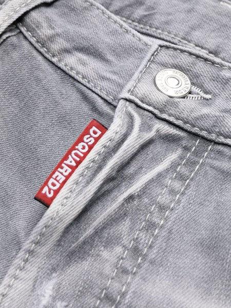 DSquared² Dsquared 2 Slim Fit Grey Denim With Rips for Men | Lyst