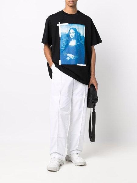 Off-White c/o Virgil Abloh Mona Lisa Oversized T-shirt Black in White for  Men | Lyst