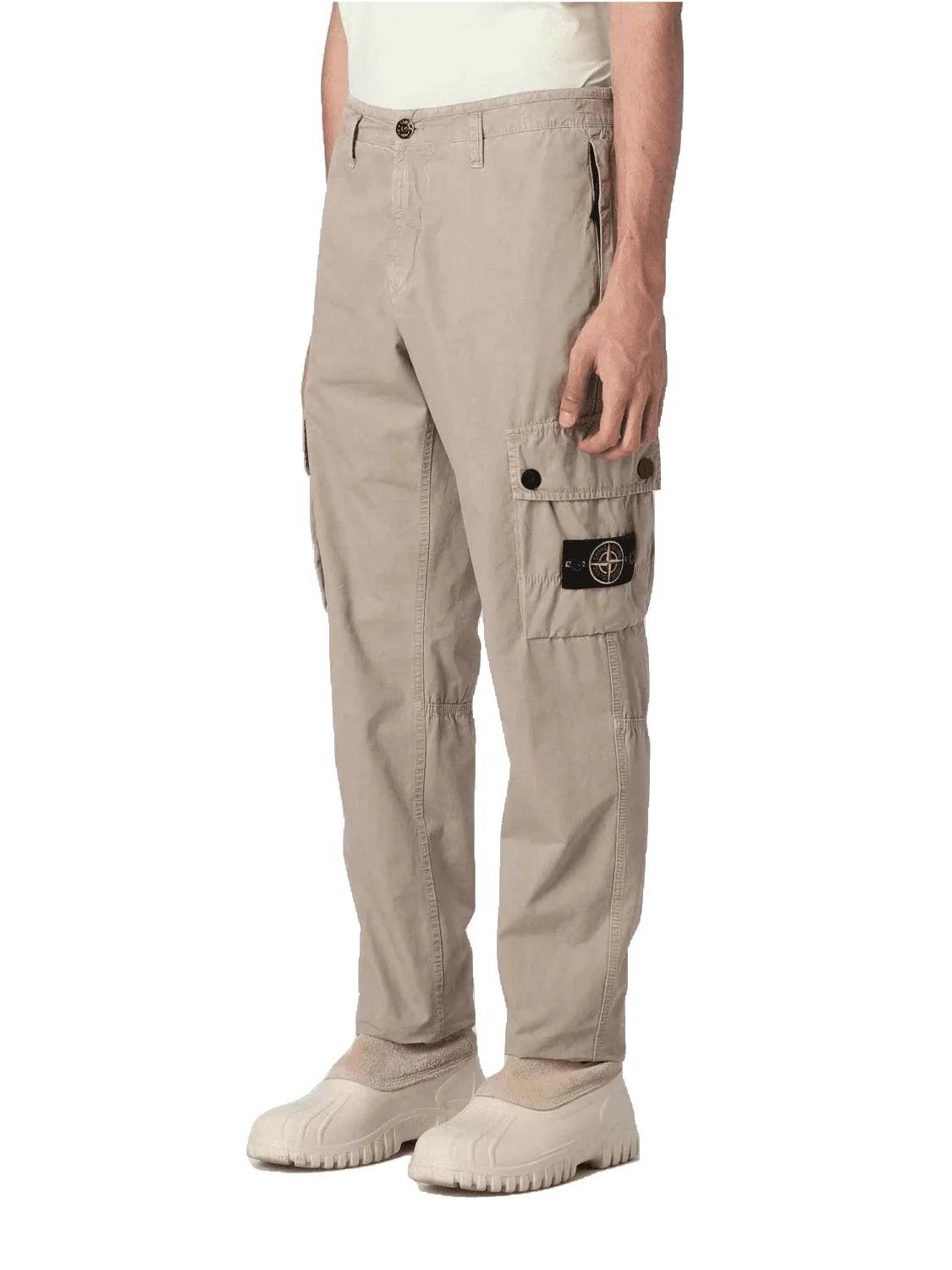 Stone Island Beige Cargo Trousers in Natural for Men | Lyst