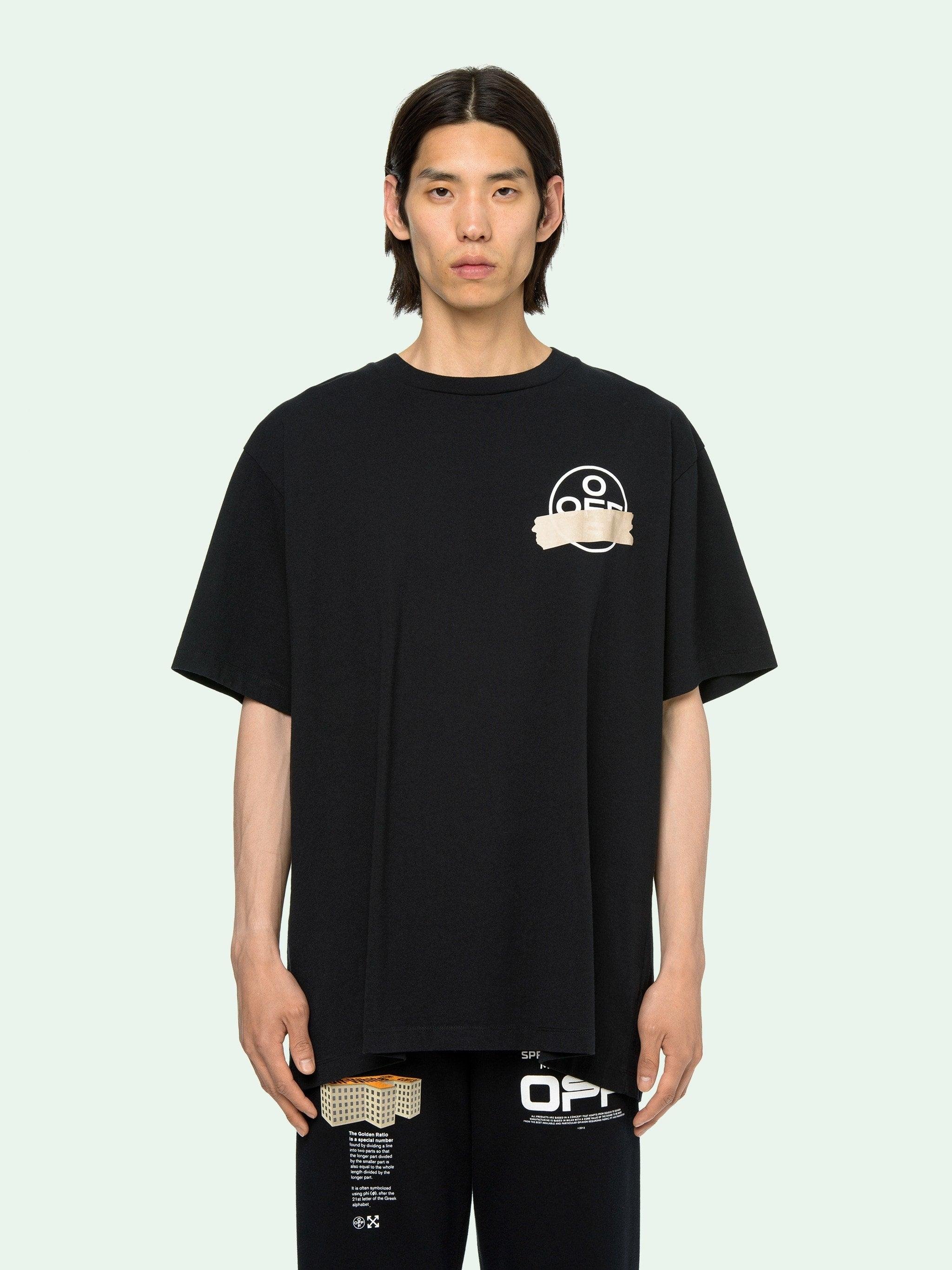 off white black tape t shirt