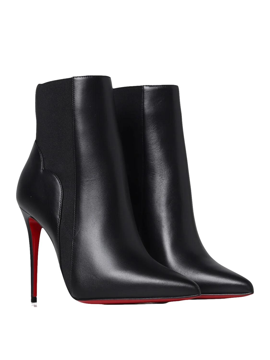 Christian Louboutin Chelsea Chick Ankle Boot In Leather in Black | Lyst