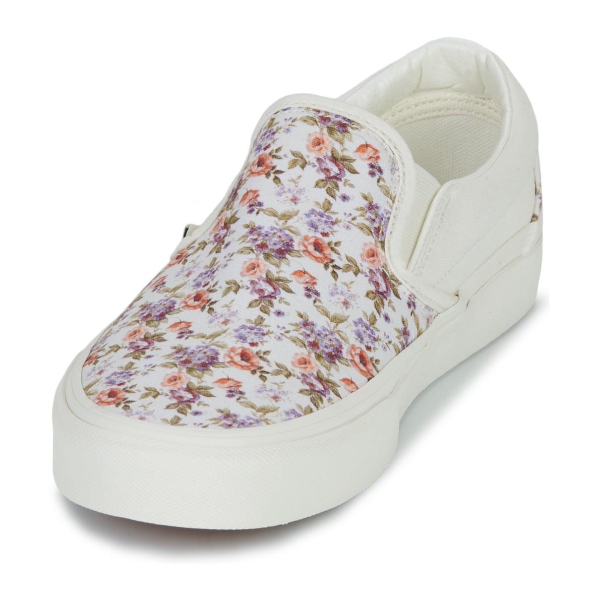 Vans slip on floral 2024 marshmallow