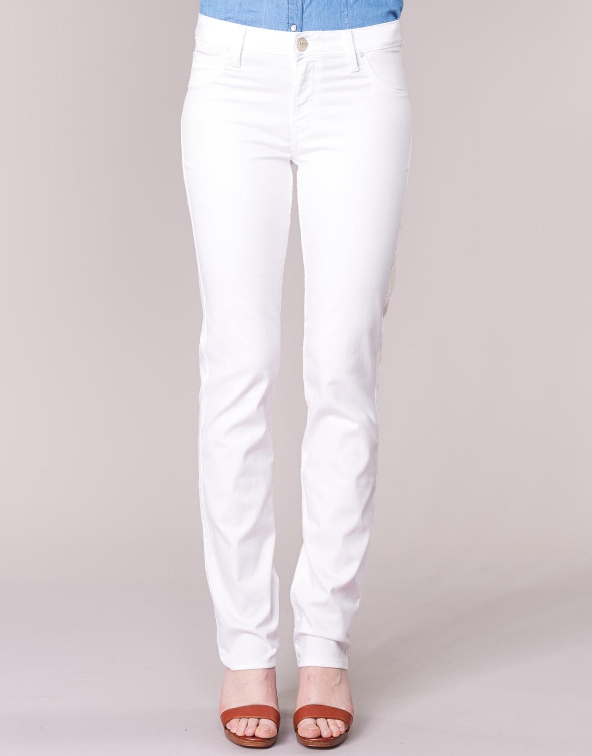 womens white lee jeans