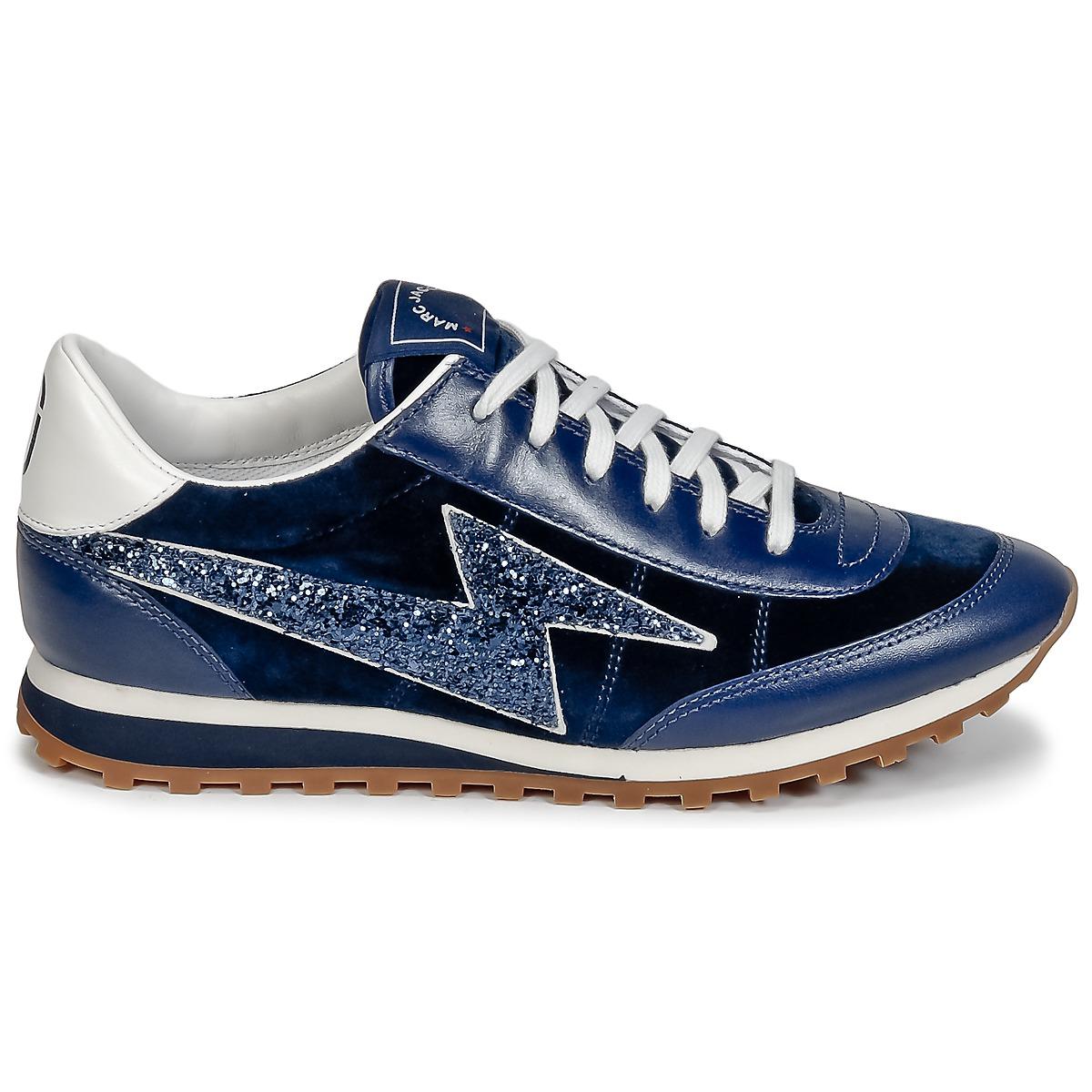 Marc Jacobs Velvet Astor Lightning Bolt Sneakers in Navy (Blue) Lyst