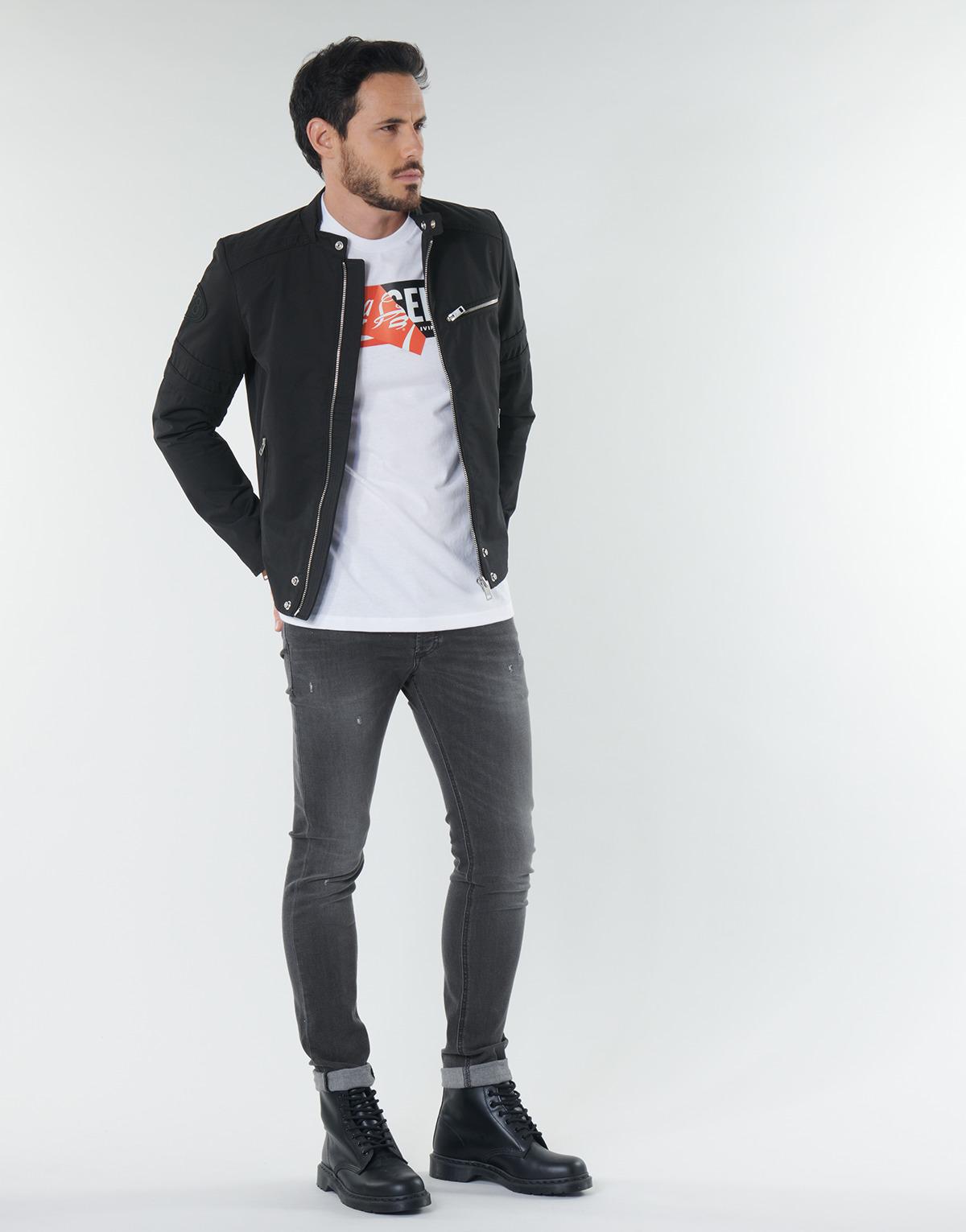 DIESEL J-glory Leather Jacket in Black 