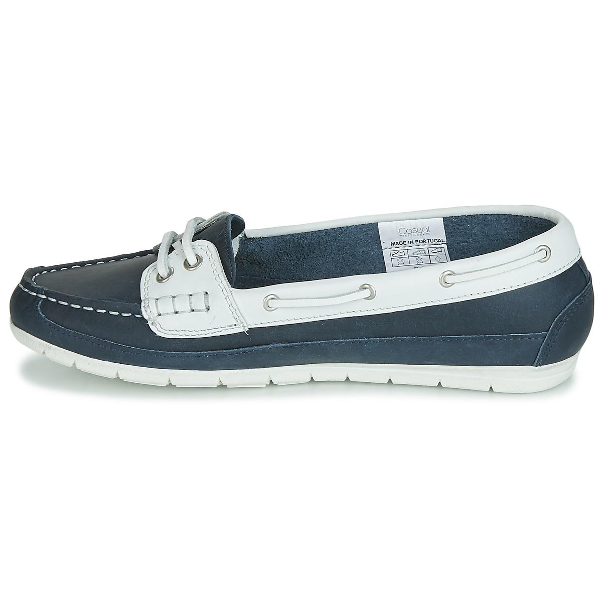 Casual Attitude Leather Jalayixe Boat Shoes in Blue - Save 14% - Lyst