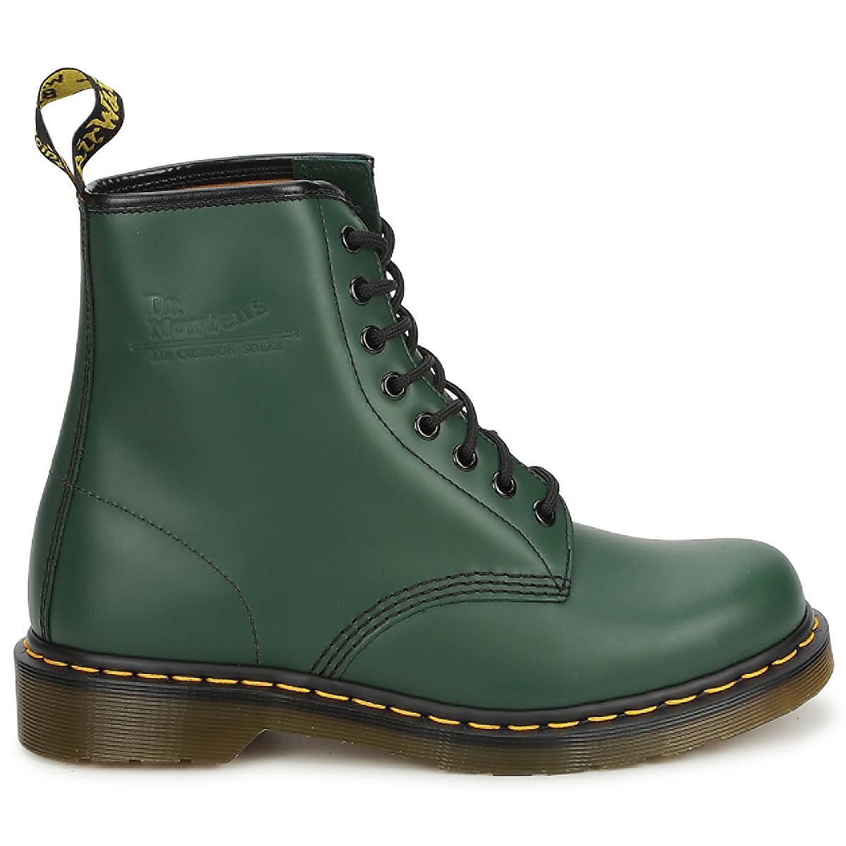 Dr. Martens Leather Smooth Mid Boots in Green - Lyst