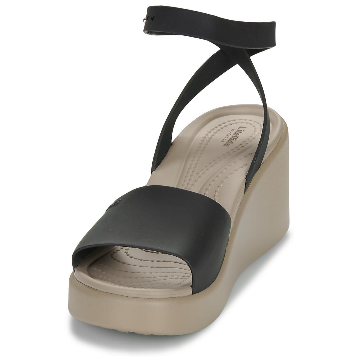 Crocs Brooklyn Ankle Strap Wedges in Grey Lyst UK