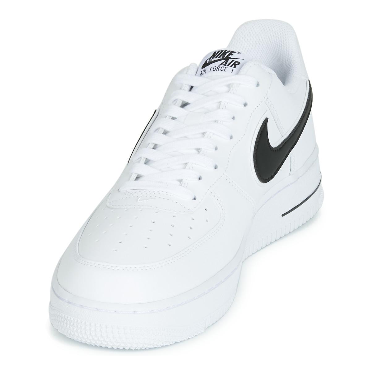 nike white & pl blue air force 1 07 3 trainers