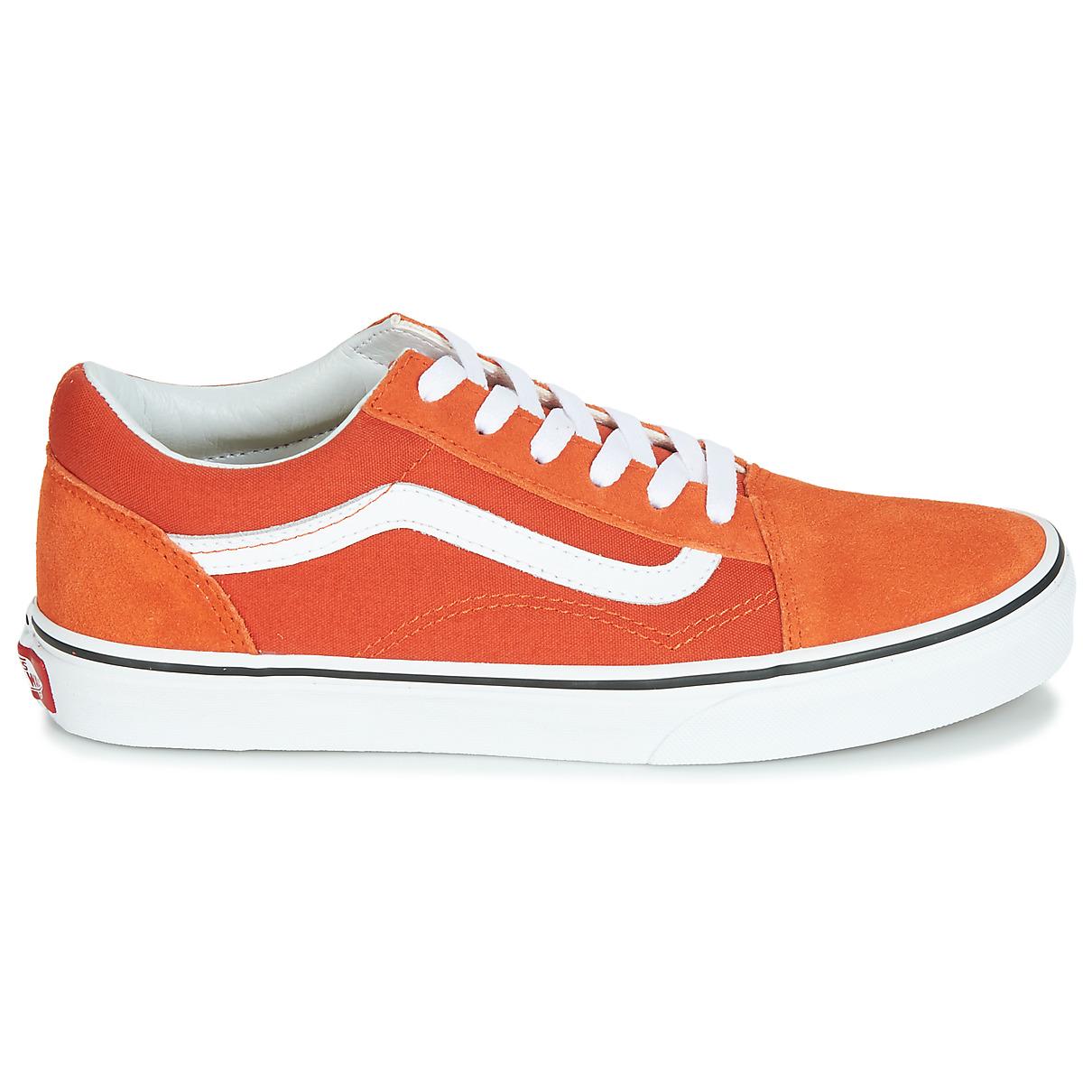 low top orange vans