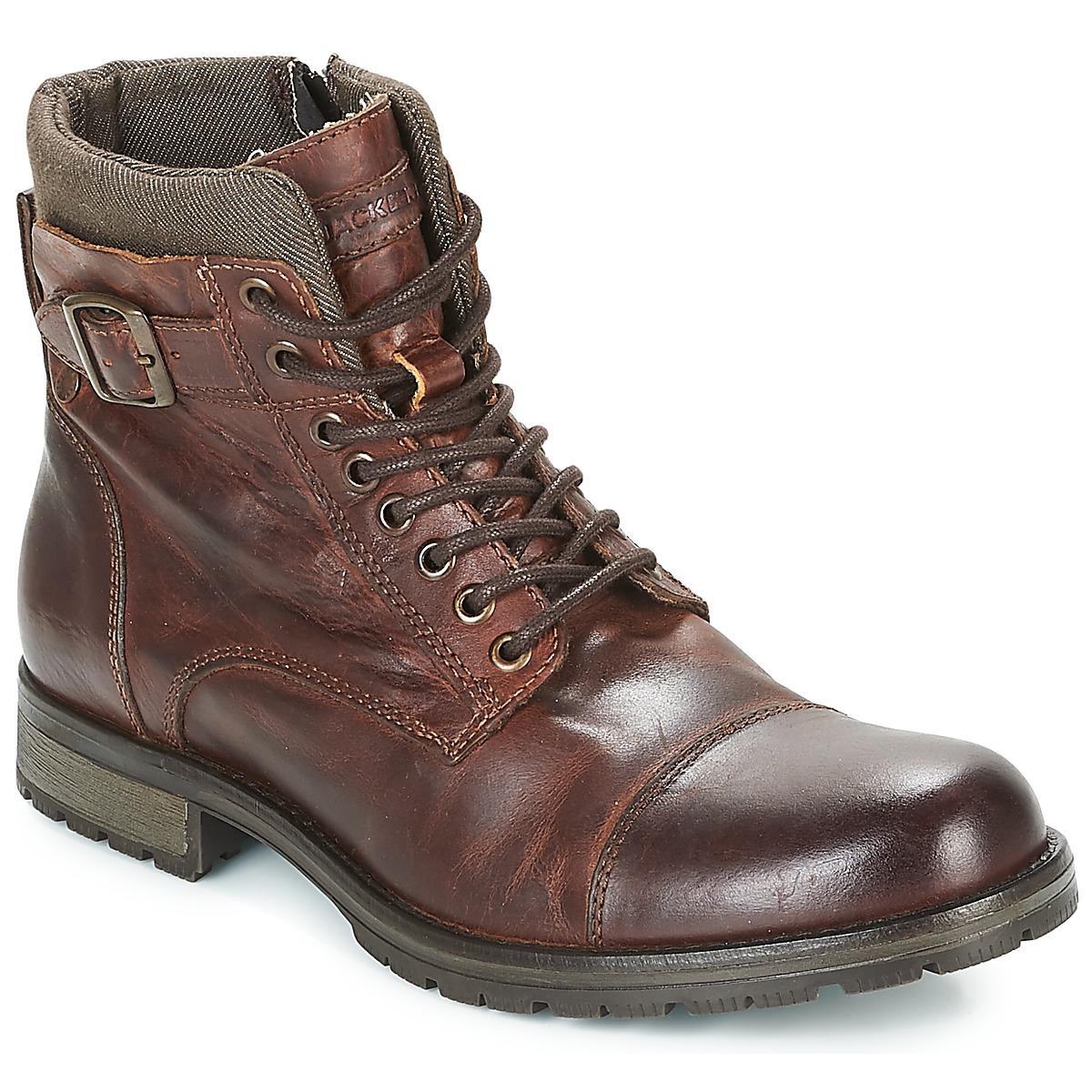 Jack & Jones Albany Leather Men's Mid Boots In Brown for Men Save 3 Lyst