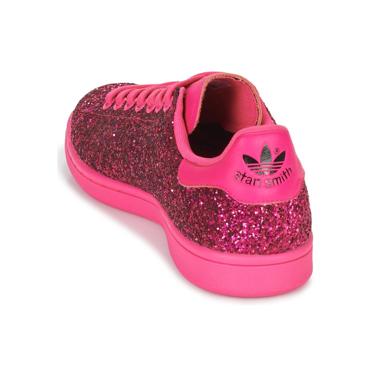 adidas stan smith pink glitter
