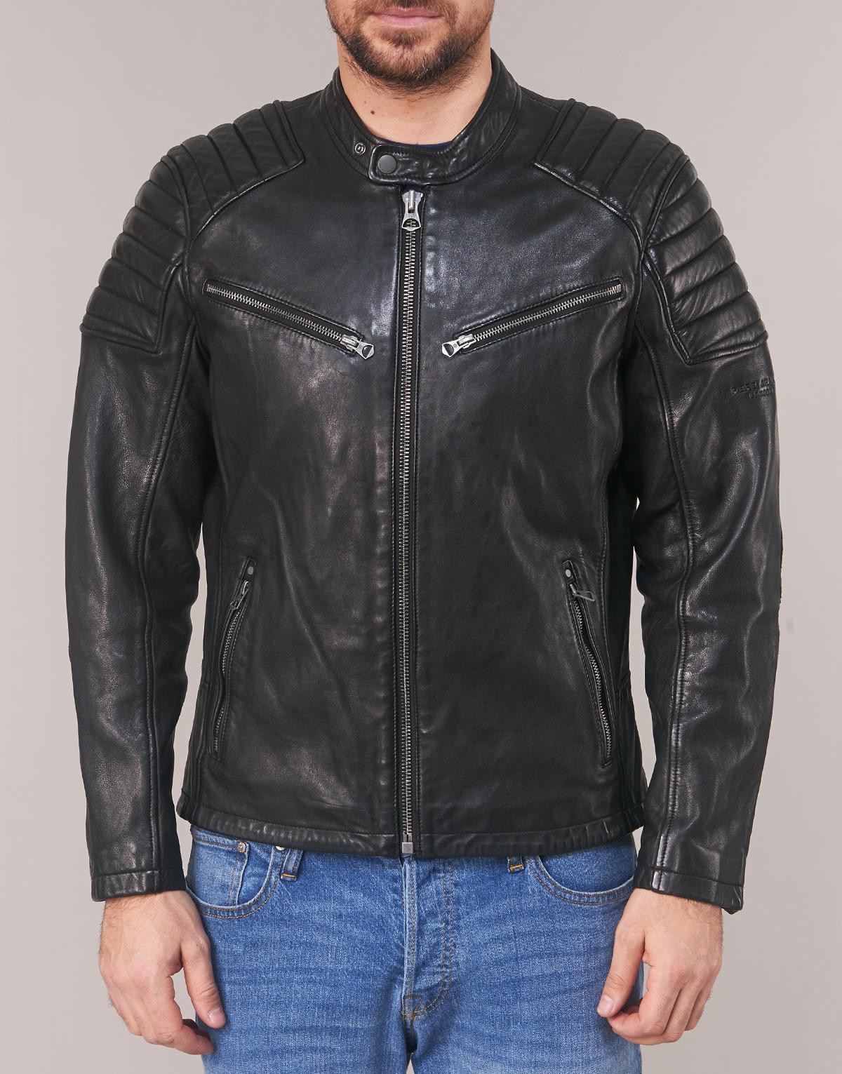 Pepe Jeans Keith Summer Leather Jacket in Black for Men - Lyst