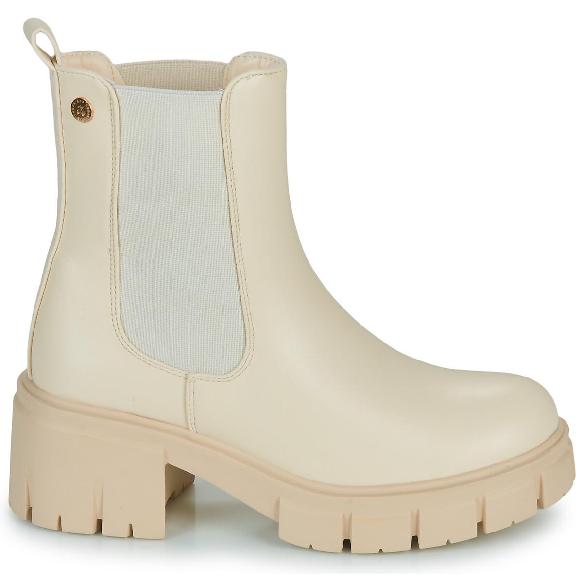 Le Temps Des Cerises Mid Boots April in Natural Lyst UK