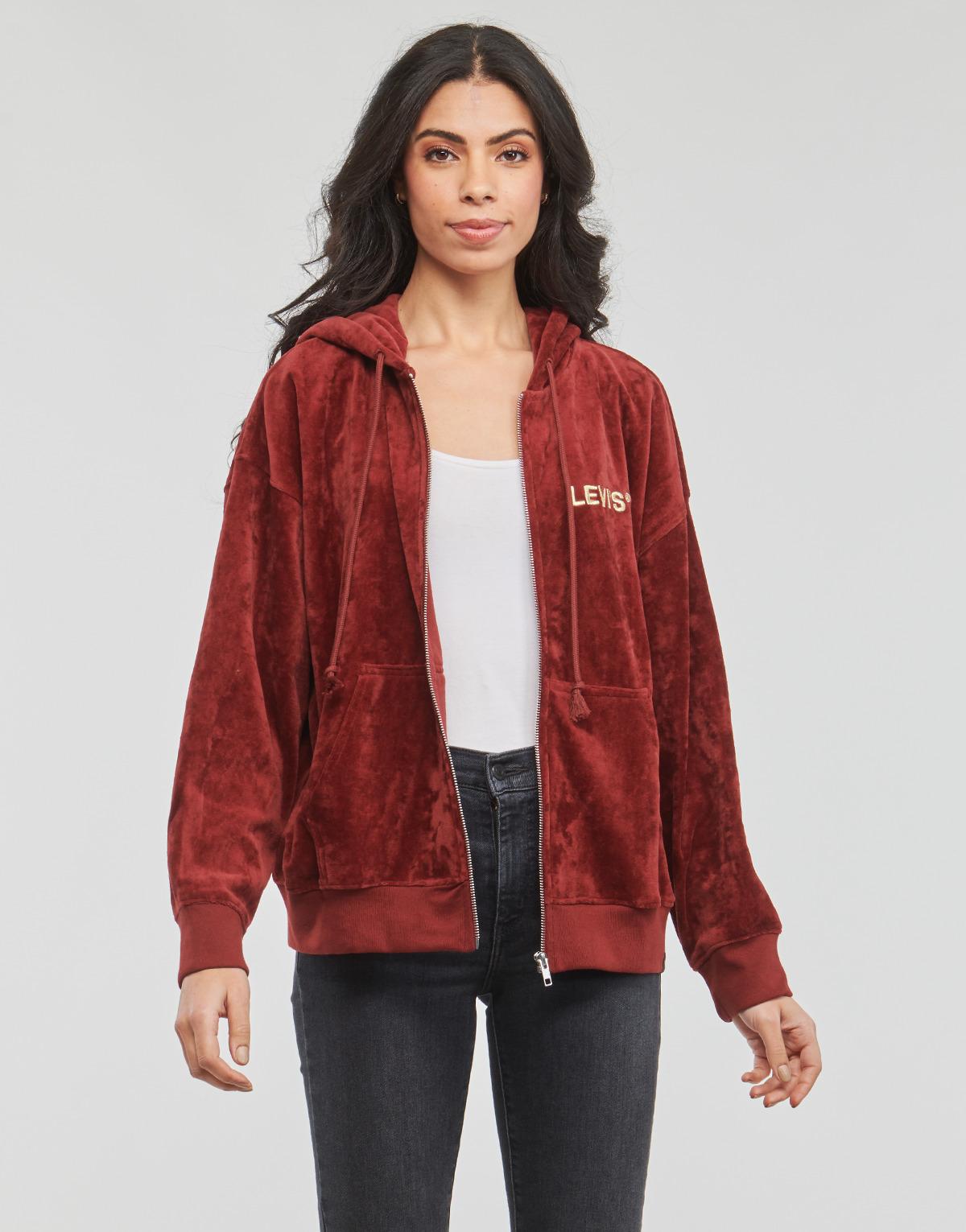 Levi's red top sweatshirt womens
