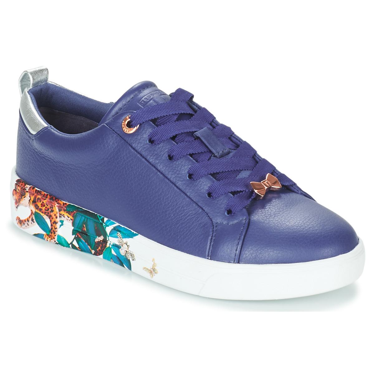 Ted Baker Leather Roully Shoes (trainers) in Blue - Lyst