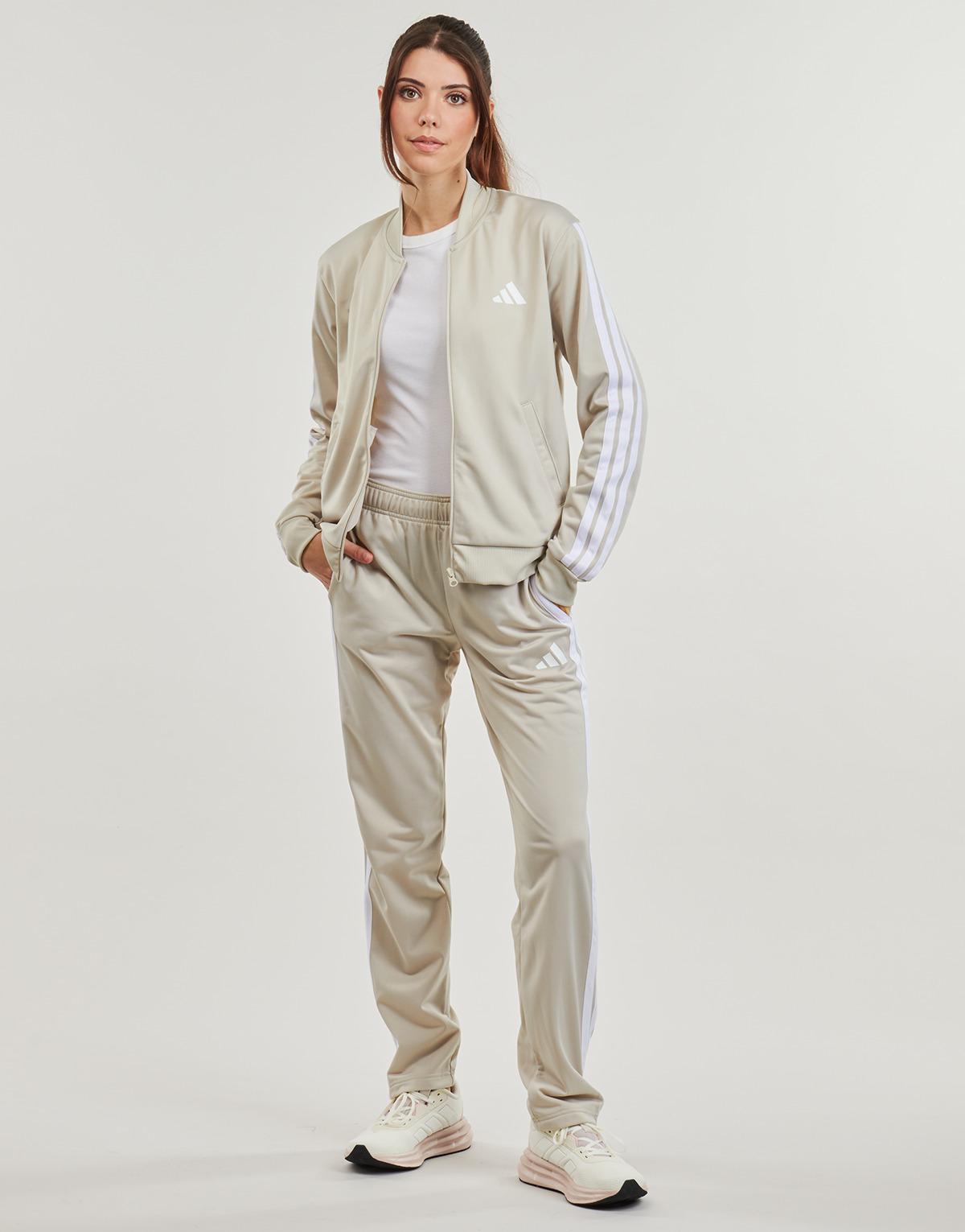 Wide Leg Beige Adidas Tracksuit Womens Adidas Barrel Tracksuit Bottoms