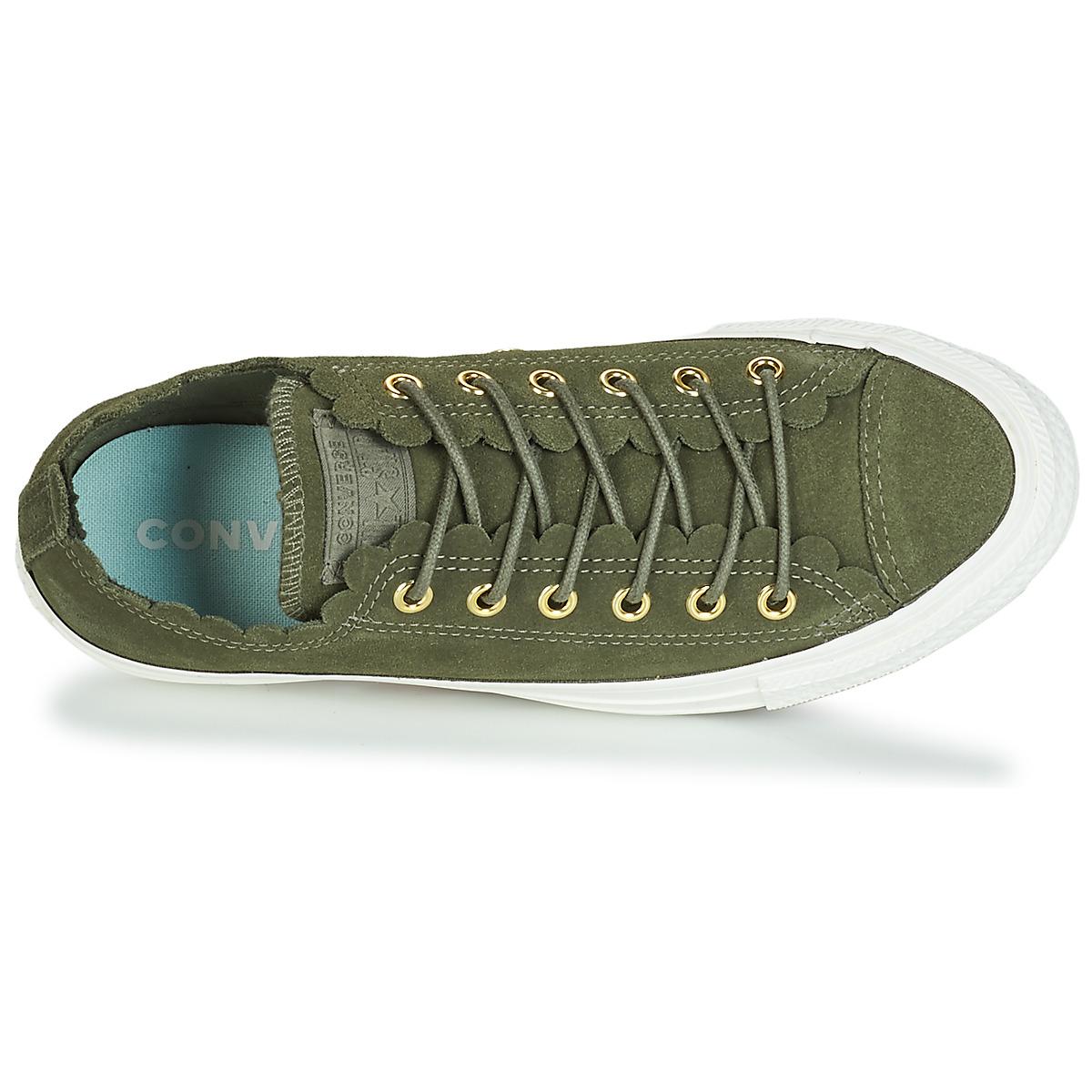 grey all star frilly thrills ox trainers