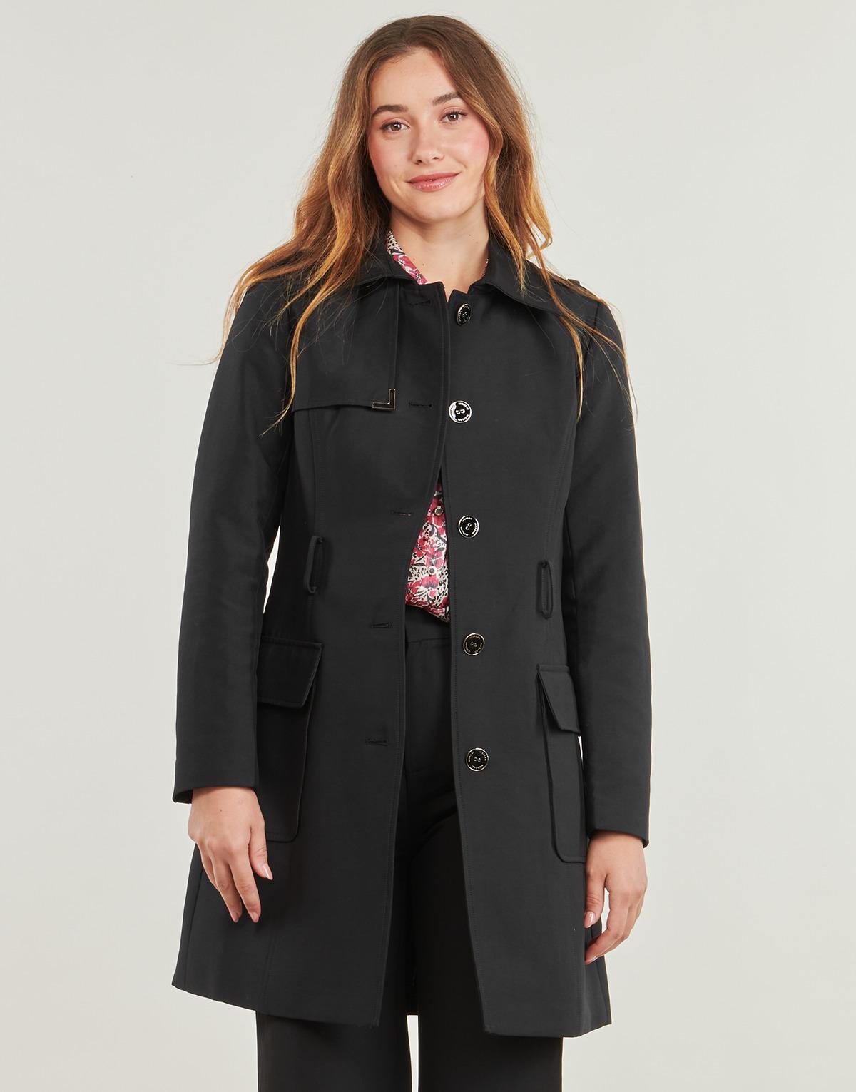 Trenchcoat Morgan Kurzmantel Noir Damen Mantel Frühling Schwarz