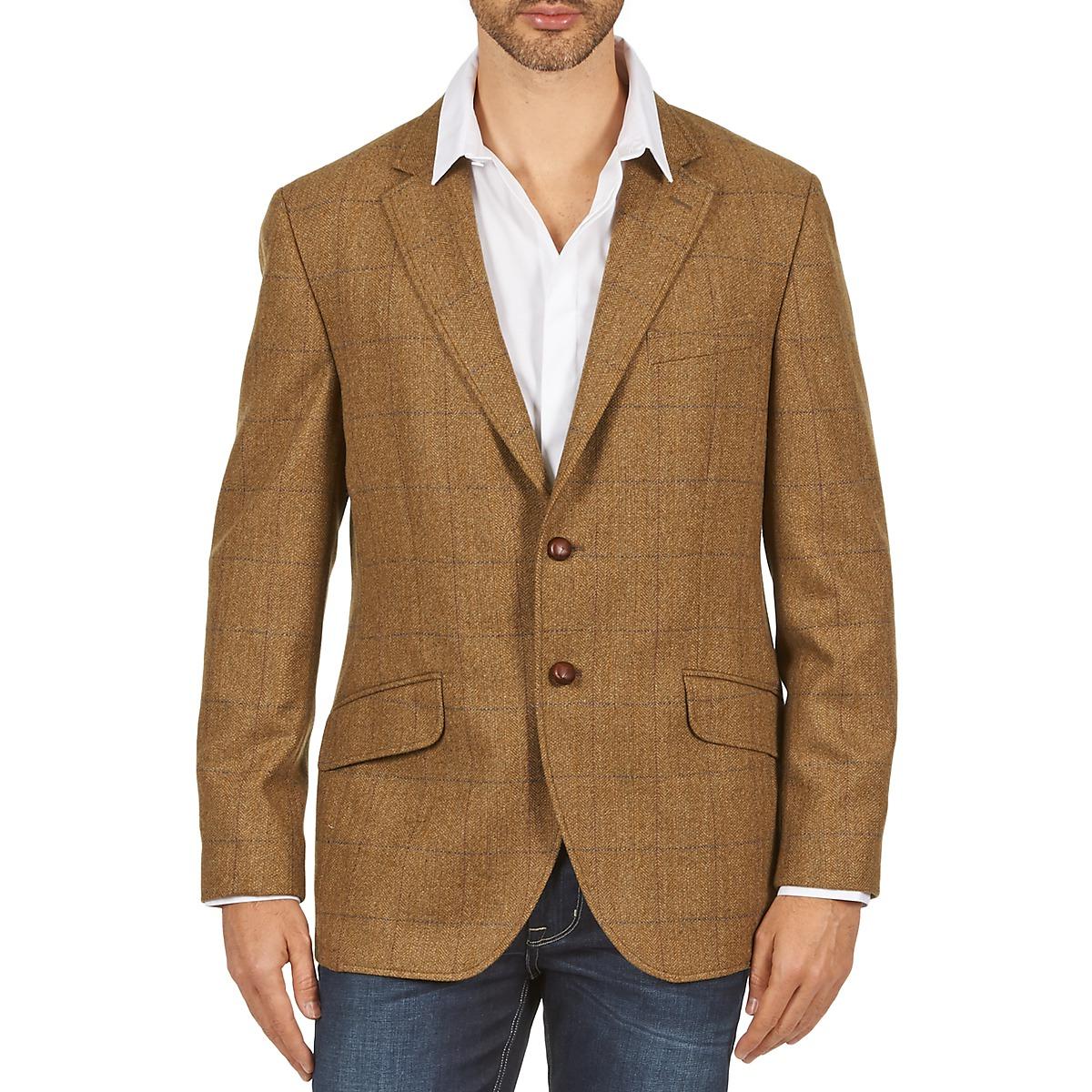Hackett Tweed Wpane Jacket in Brown for Men - Save 13% - Lyst