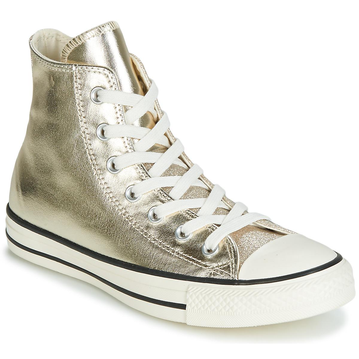 gold converse boots