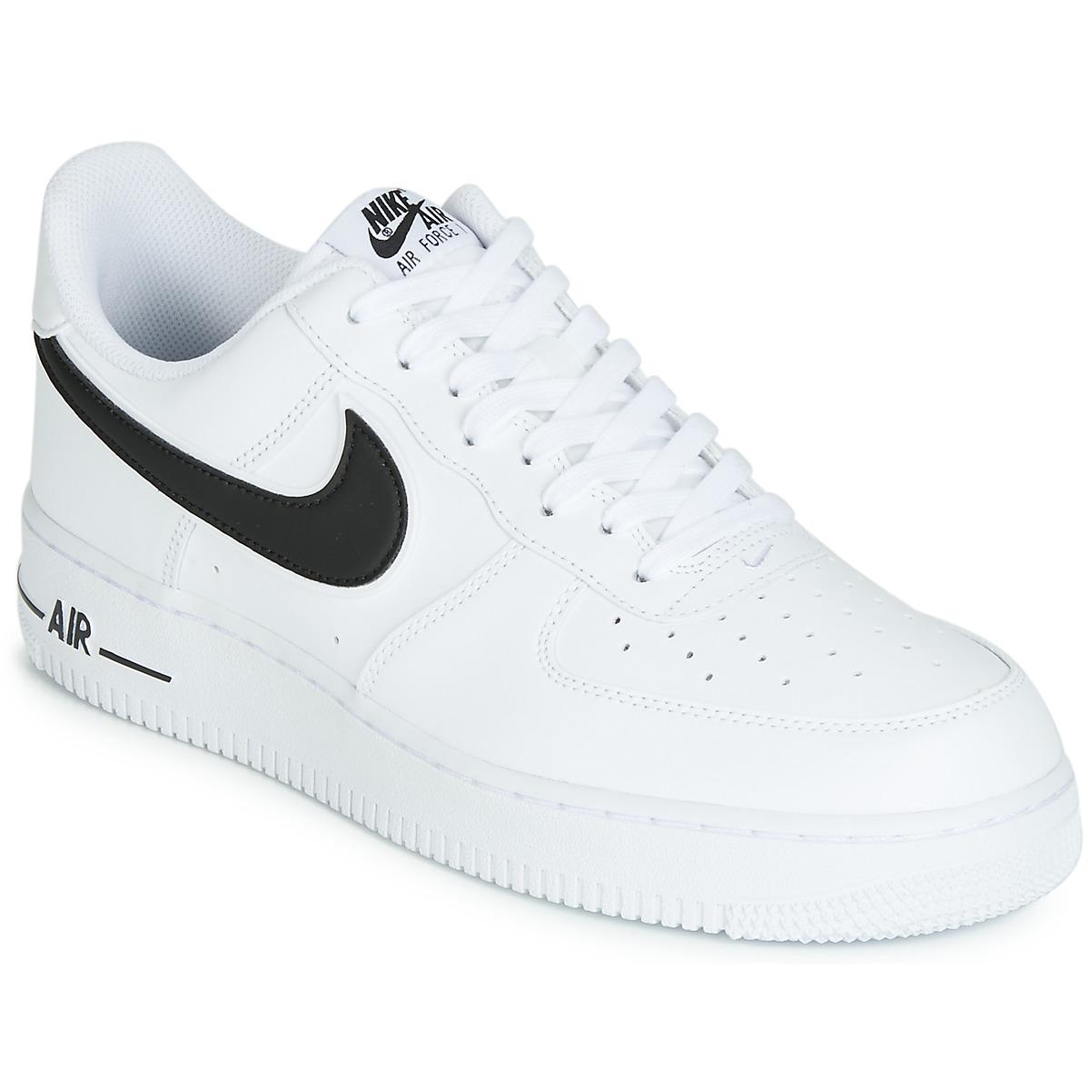 nike white & pl blue air force 1 07 3 trainers