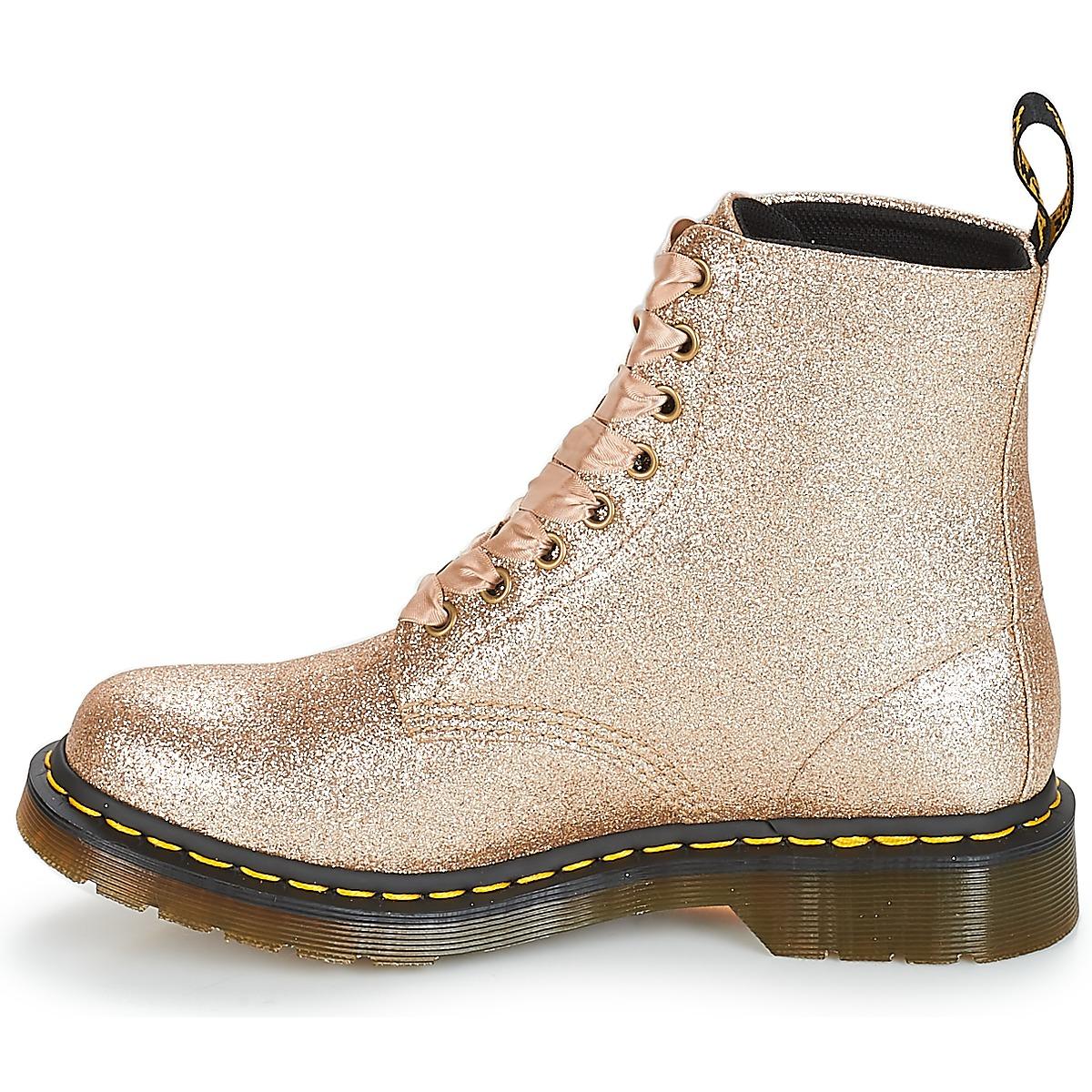 Dr. Martens 1460 Pascal Glitter Women's Mid Boots In Gold in Metallic |  Lyst UK