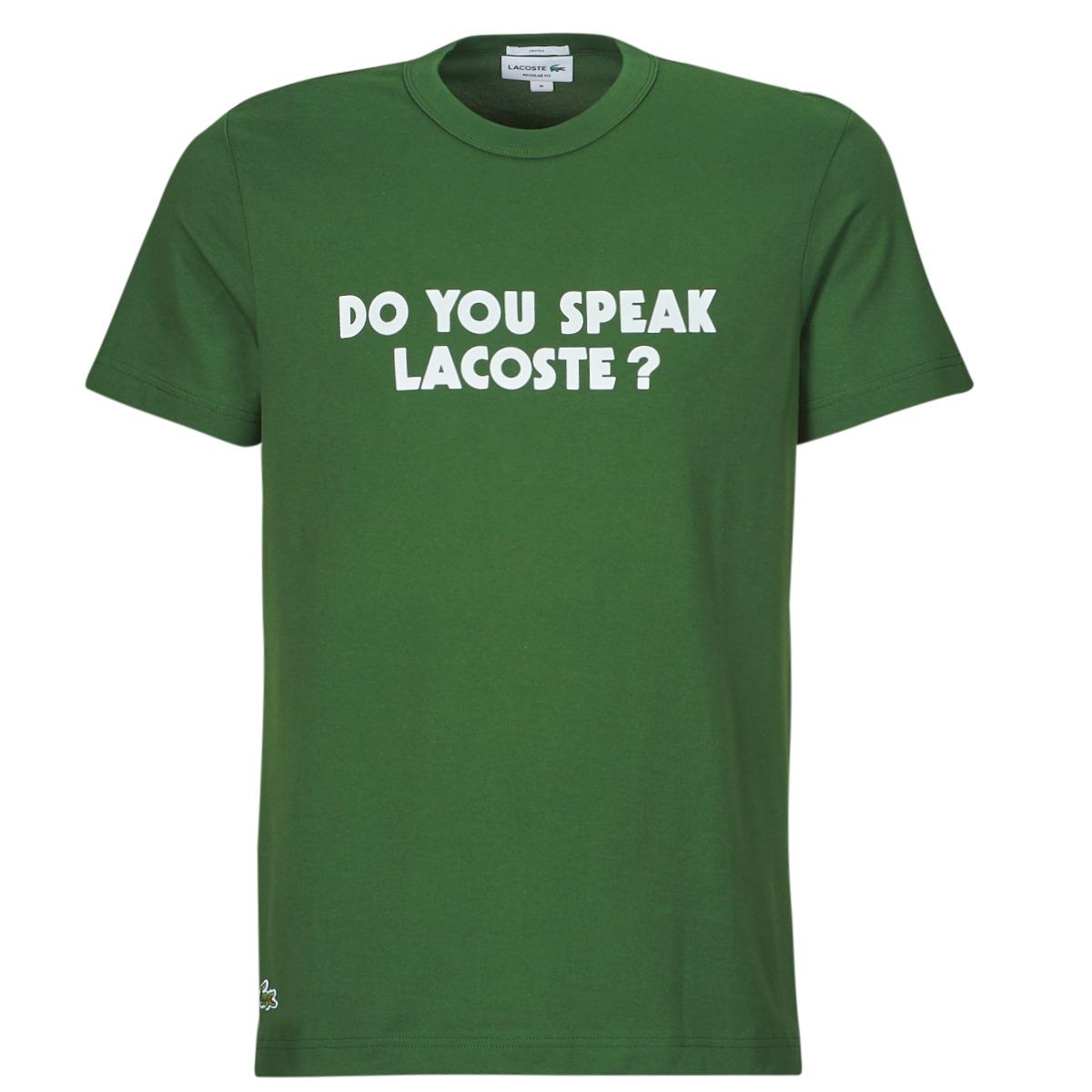 Lacoste monogram-jacquard T-shirt | Green | FARFETCH TH
