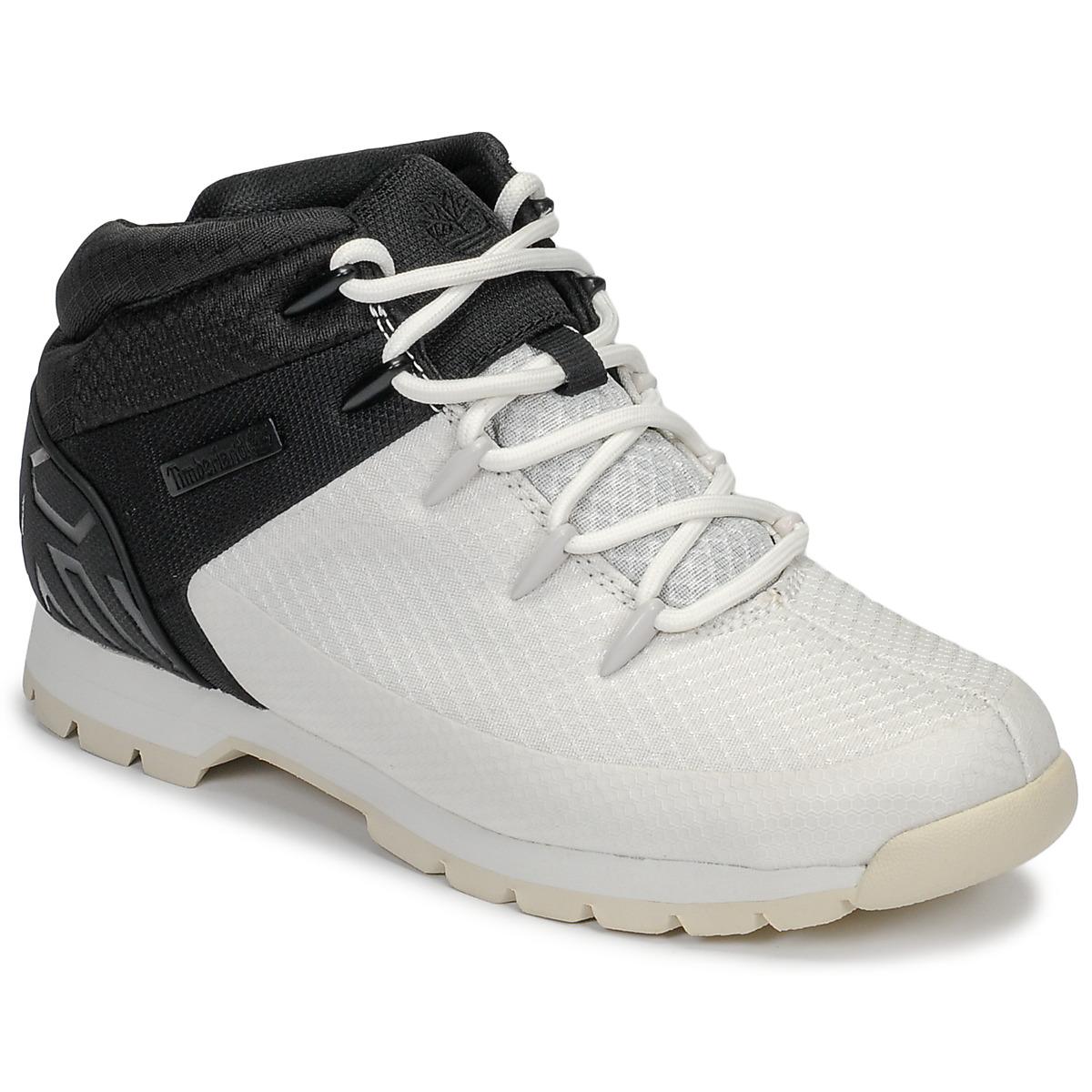 Timberland Euro Sprint Fabric Mid Boots in White for Men | Lyst UK