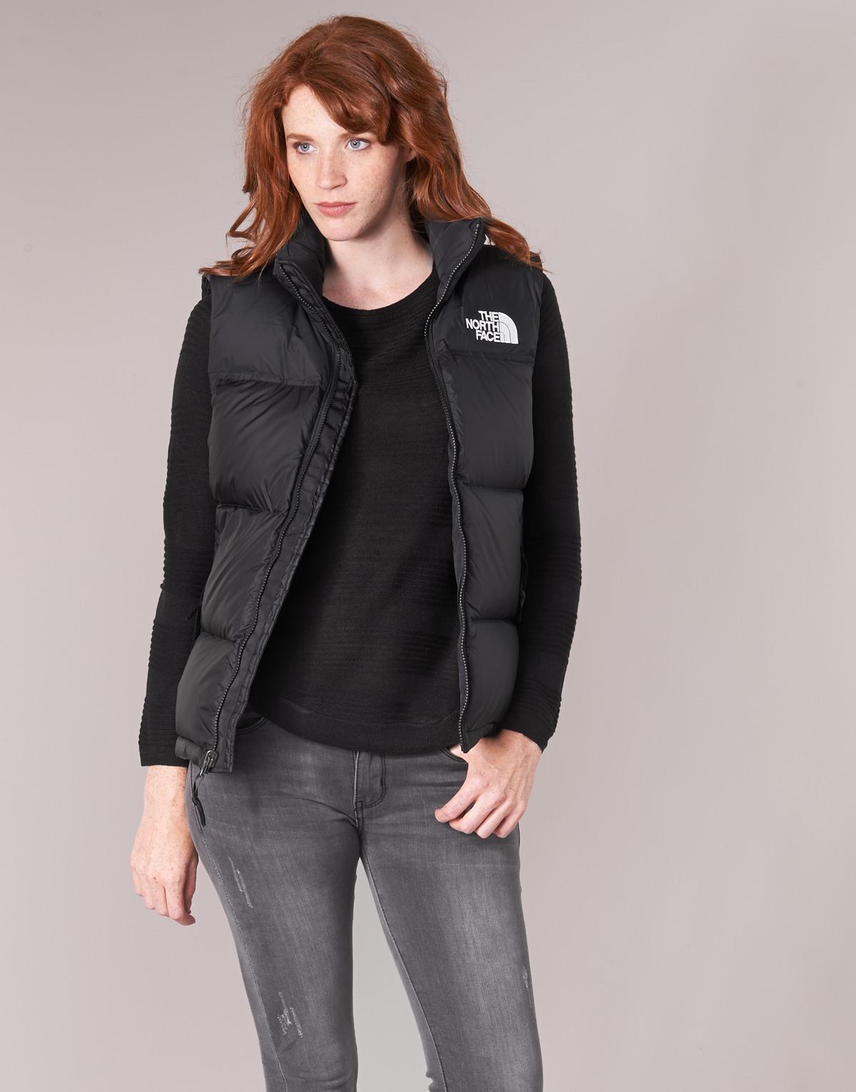 womens black puffer vest north face