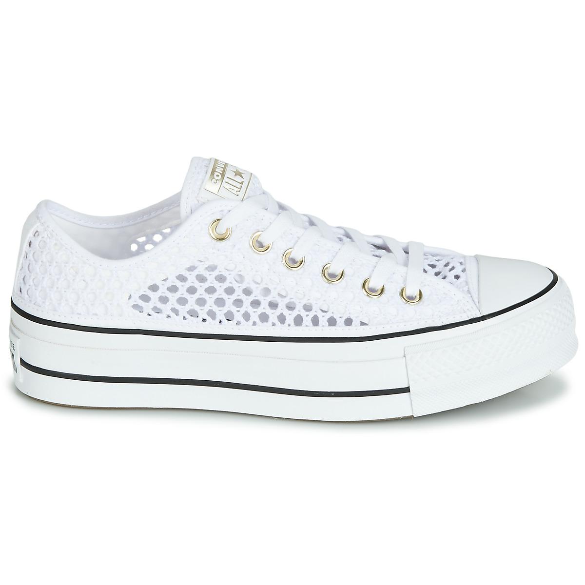 Converse Chuck Taylor All Star Lift Handmade Crochet Ox Women's Shoes  (trainers) In White | Lyst UK