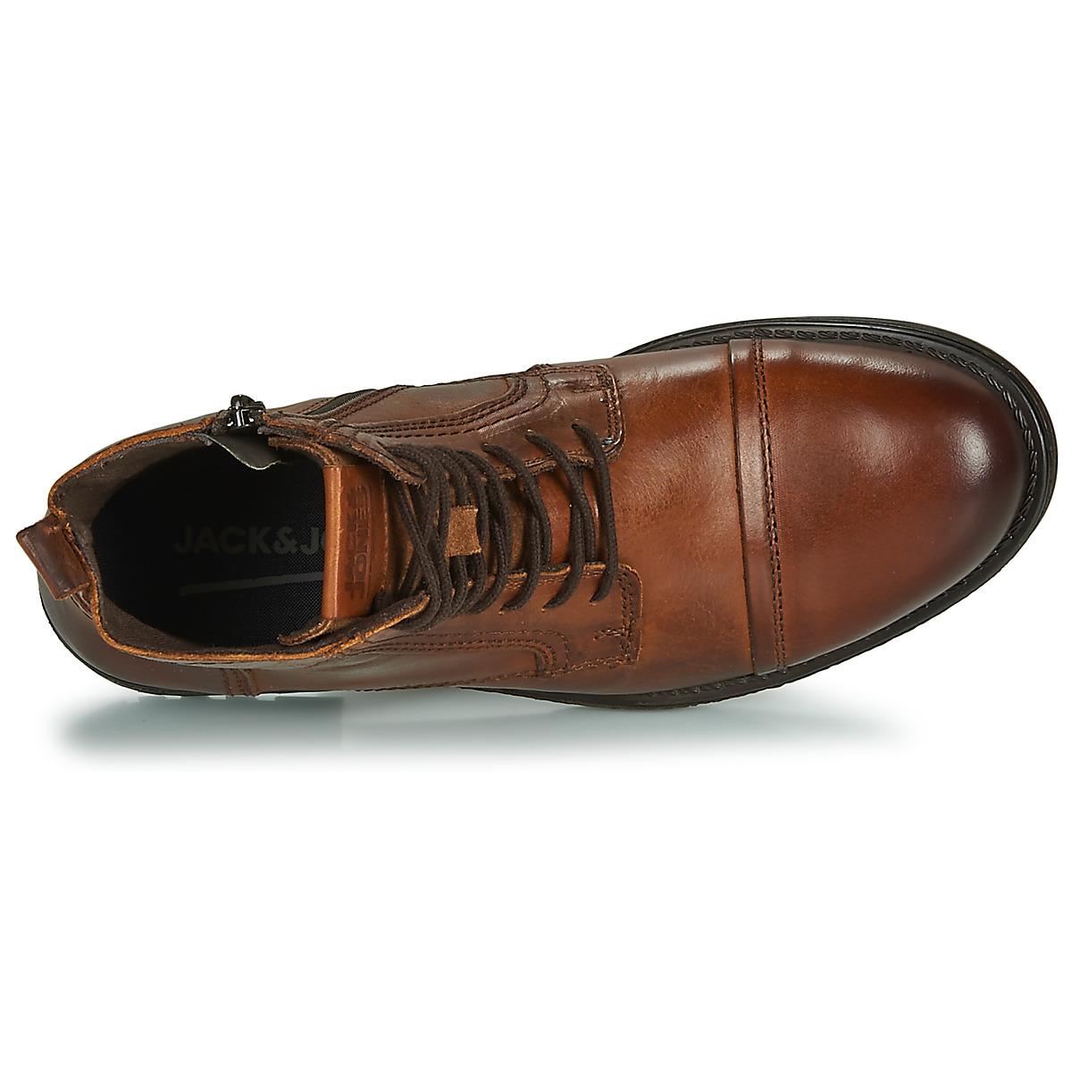 Jack & Jones Men's Leather 'russell' Lace Up Boots in Brown for Men | Lyst  UK