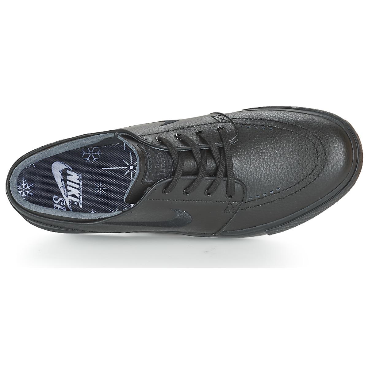 Nike Sb Air Zoom Stefan Janoski Leather Shoes (trainers) in Black for Men |  Lyst UK