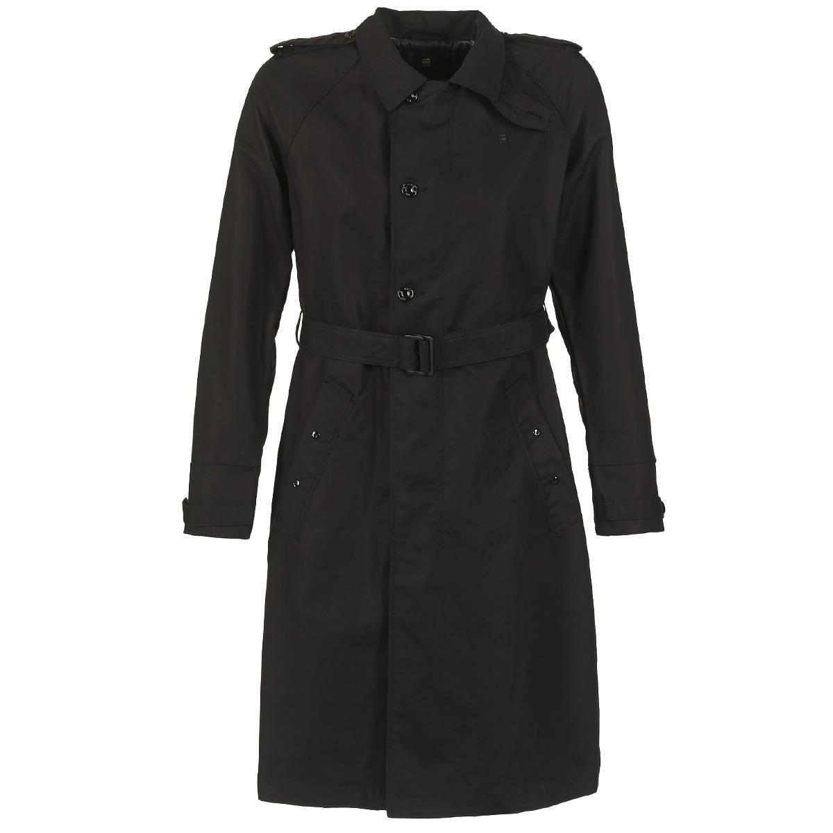 G-Star RAW Cotton Florence Trench Coat in Black - Lyst