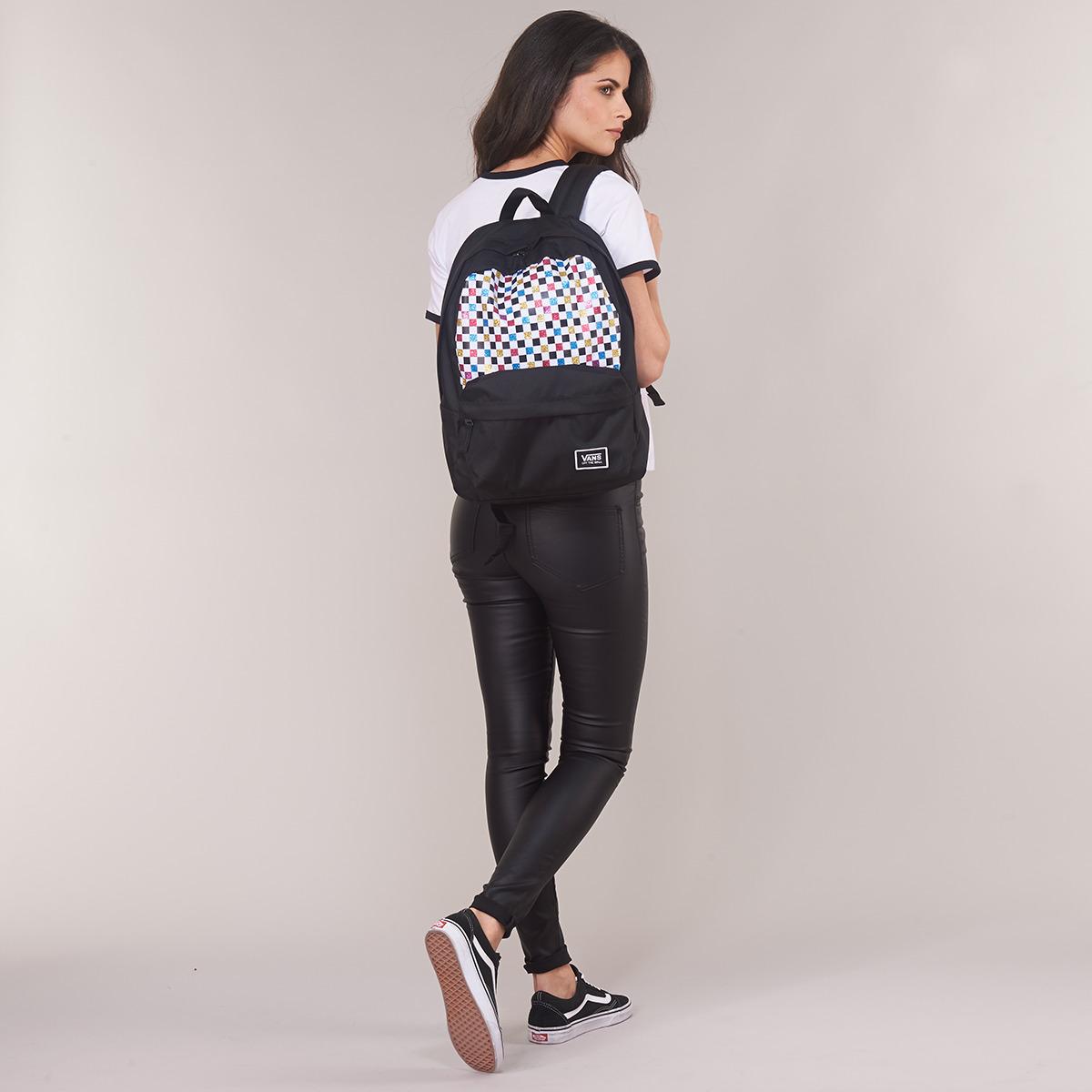 vans glitter check backpack
