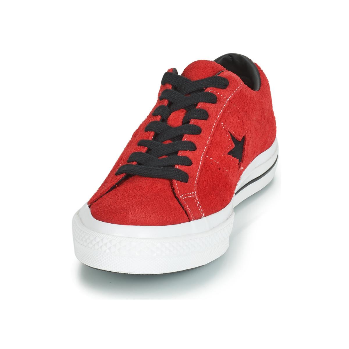 dark red converse trainers