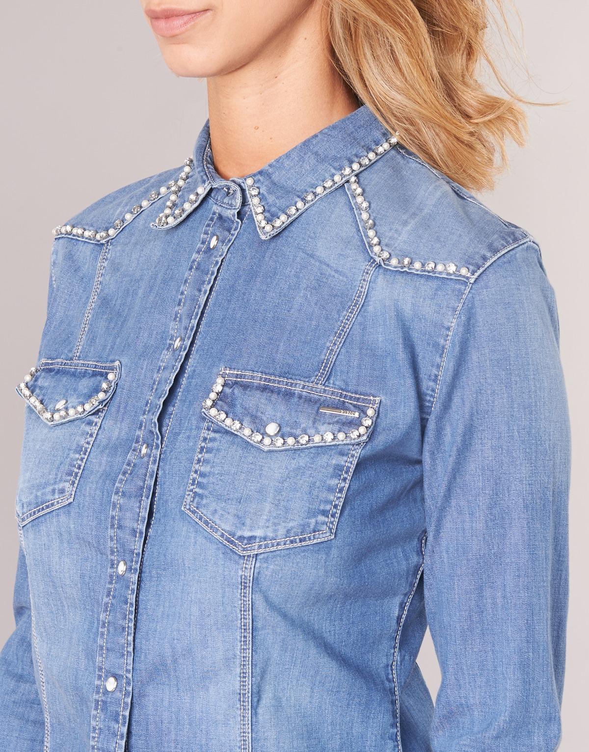 guess lalima denim shirt