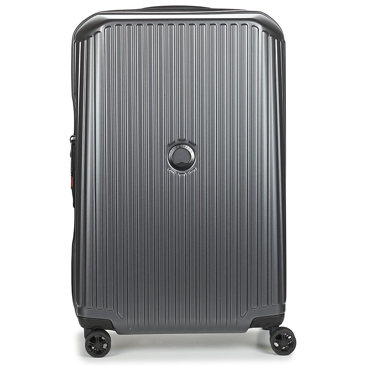 Delsey Securitime Zip Fourwheel Expandable Suitcase 77cm in Grey Lyst UK