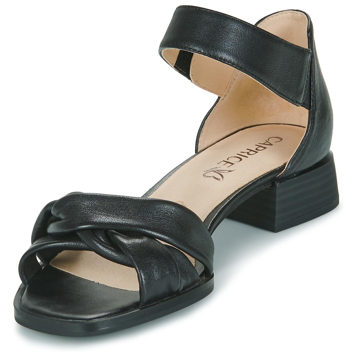 Caprice black best sale sandals