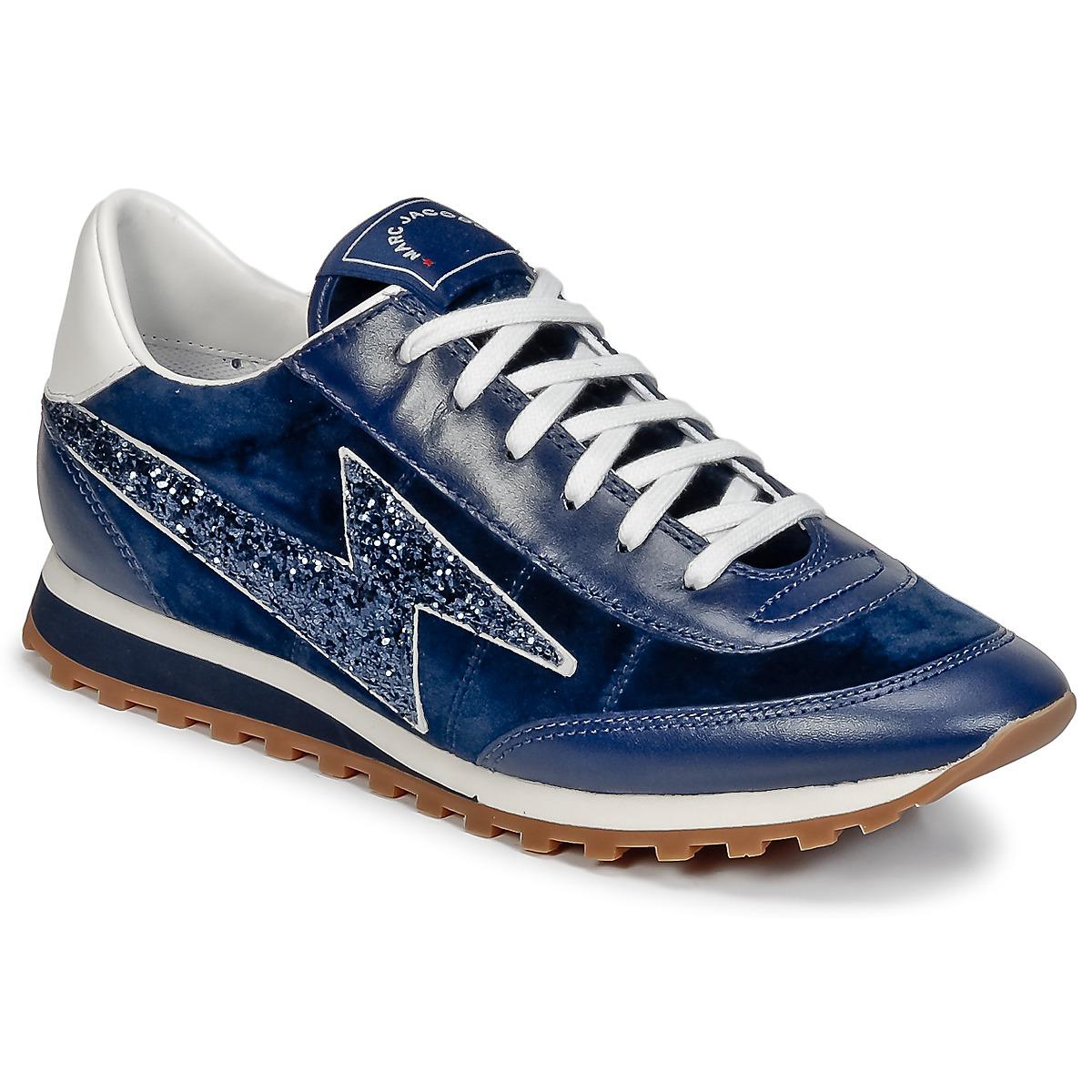 Marc Jacobs Velvet Astor Lightning Bolt Sneakers in Navy (Blue) Lyst