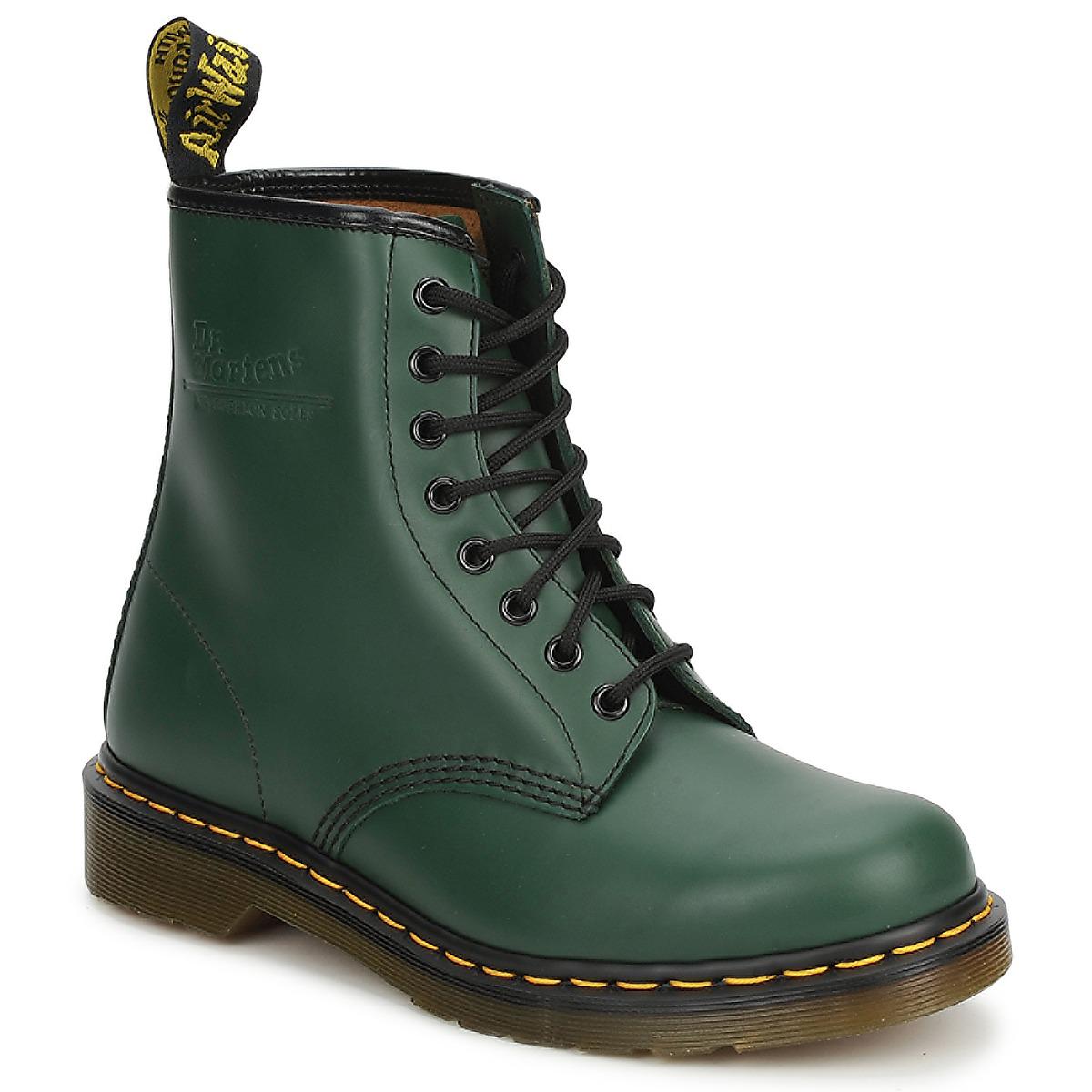 Dr. Martens Leather Smooth Mid Boots in Green Lyst