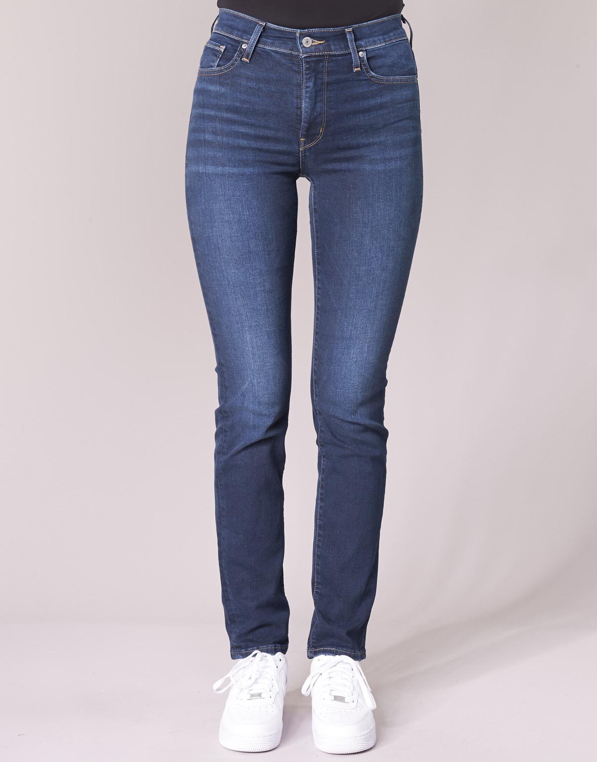 Levi's Denim 724 High Rise Straight Jeans in Blue - Lyst